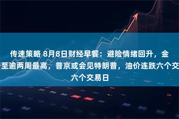 传速策略 8月8日财经早餐：避险情绪回升，金价升至逾两周最高，普京或会见特朗普，油价连跌六个交易日